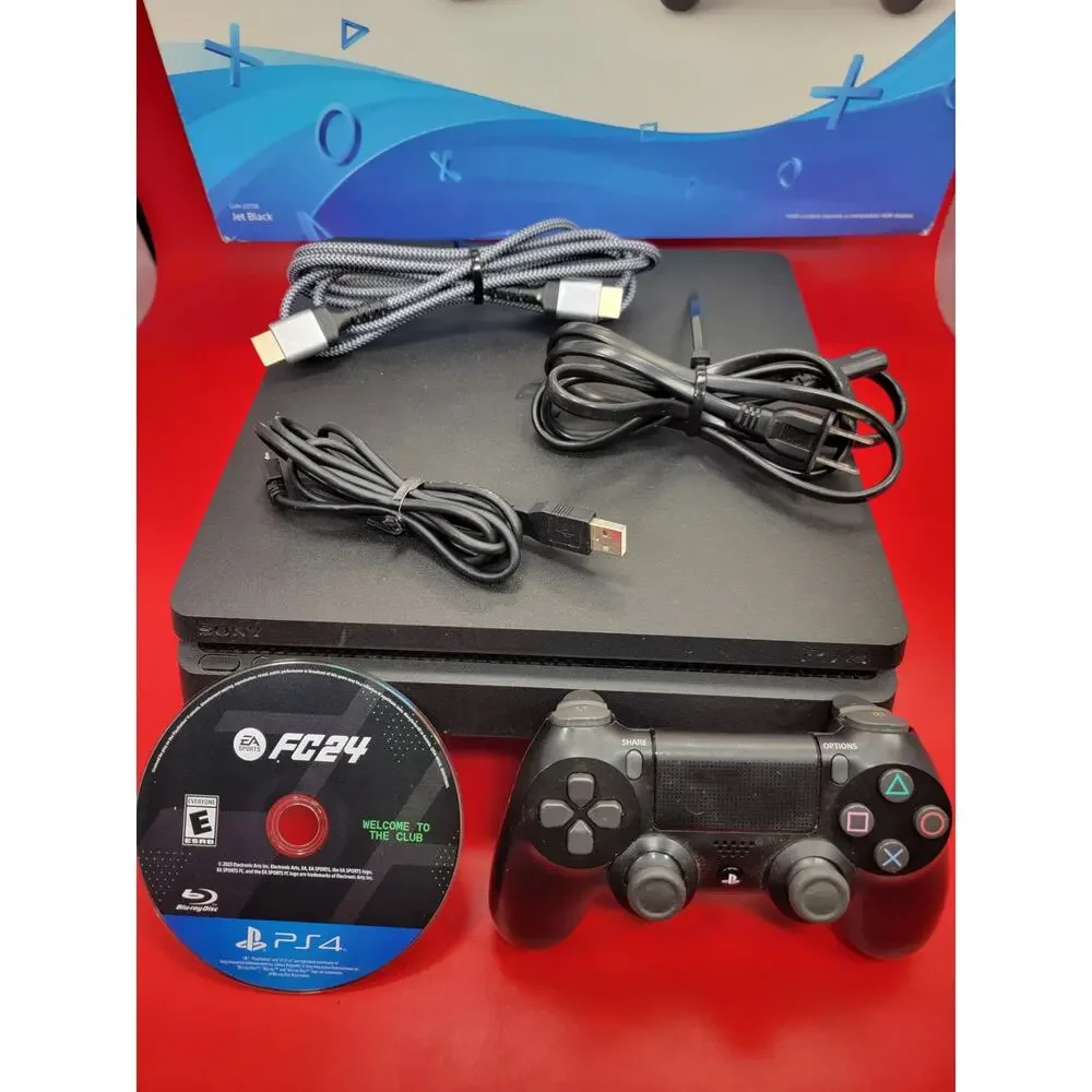 SONY PS4 PlayStation 4 Black 1TB In Box Works Excellent One Free Game